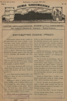 Ziemia Sandomierska : czasopismo samorządowo-społeczne. R. I, 1929, nr 19