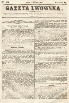 Gazeta Lwowska. 1852, nr 83