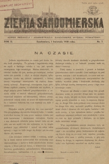 Ziemia Sandomierska : czasopismo samorządowo-społeczne. R. II, 1930, nr 7