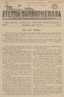 Ziemia Sandomierska : czasopismo samorządowo-społeczne. R. II, 1930, nr 13
