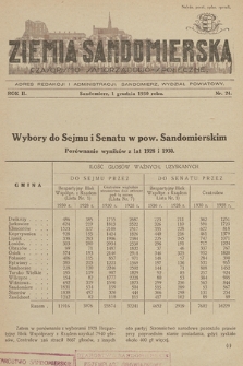 Ziemia Sandomierska : czasopismo samorządowo-społeczne. R. II, 1930, nr 24