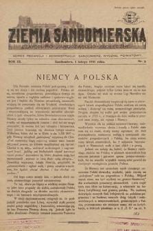 Ziemia Sandomierska : czasopismo samorządowo-społeczne. R. III, 1931, nr 3