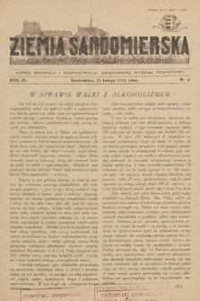 Ziemia Sandomierska : czasopismo samorządowo-społeczne. R. III, 1931, nr 4