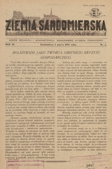 Ziemia Sandomierska : czasopismo samorządowo-społeczne. R. III, 1931, nr 5