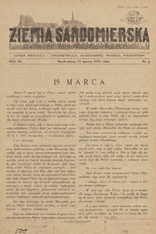 Ziemia Sandomierska : czasopismo samorządowo-społeczne. R. III, 1931, nr 6
