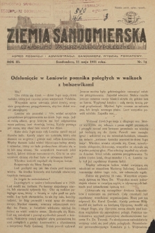 Ziemia Sandomierska : czasopismo samorządowo-społeczne. R. III, 1931, nr 10