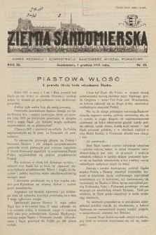 Ziemia Sandomierska : czasopismo samorządowo-społeczne. R. III, 1931, nr 23