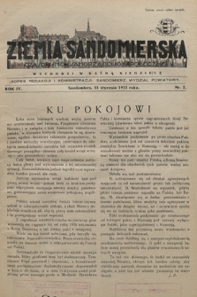 Ziemia Sandomierska : czasopismo samorządowo-społeczne. R. IV, 1932, nr 2