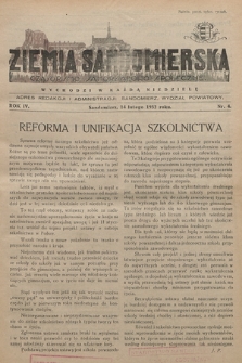 Ziemia Sandomierska : czasopismo samorządowo-społeczne. R. IV, 1932, nr 4