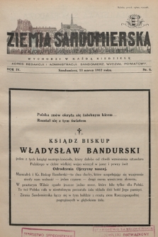 Ziemia Sandomierska : czasopismo samorządowo-społeczne. R. IV, 1932, nr 8