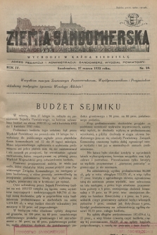 Ziemia Sandomierska : czasopismo samorządowo-społeczne. R. IV, 1932, nr 10