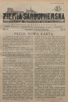 Ziemia Sandomierska : czasopismo samorządowo-społeczne. R. IV, 1932, nr 11