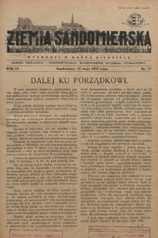 Ziemia Sandomierska : czasopismo samorządowo-społeczne. R. IV, 1932, nr 17
