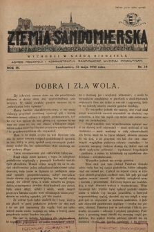 Ziemia Sandomierska : czasopismo samorządowo-społeczne. R. IV, 1932, nr 18