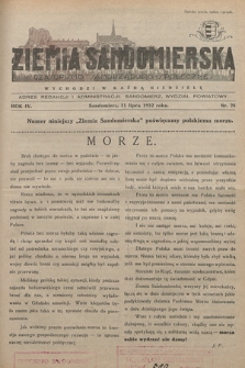 Ziemia Sandomierska : czasopismo samorządowo-społeczne. R. IV, 1932, nr 28