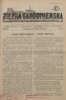 Ziemia Sandomierska : czasopismo samorządowo-społeczne. R. IV, 1932, nr 31