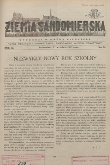 Ziemia Sandomierska : czasopismo samorządowo-społeczne. R. IV, 1932, nr 34