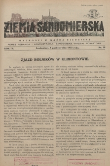 Ziemia Sandomierska : czasopismo samorządowo-społeczne. R. IV, 1932, nr 38