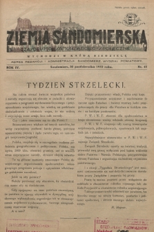 Ziemia Sandomierska : czasopismo samorządowo-społeczne. R. IV, 1932, nr 41