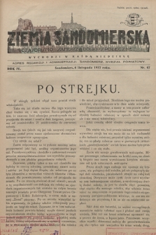 Ziemia Sandomierska : czasopismo samorządowo-społeczne. R. IV, 1932, nr 42