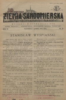 Ziemia Sandomierska : czasopismo samorządowo-społeczne. R. IV, 1932, nr 46