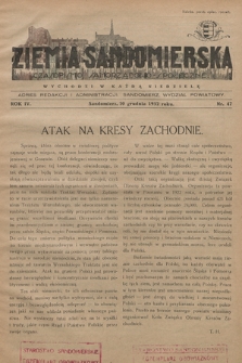 Ziemia Sandomierska : czasopismo samorządowo-społeczne. R. IV, 1932, nr 47