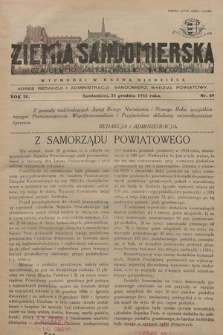 Ziemia Sandomierska : czasopismo samorządowo-społeczne. R. IV, 1932, nr 49