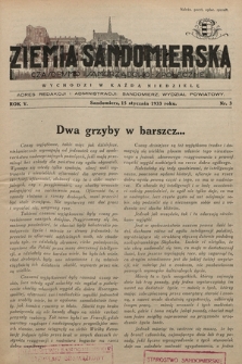Ziemia Sandomierska : czasopismo samorządowo-społeczne. R. V, 1933, nr 3