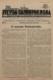 Ziemia Sandomierska : czasopismo samorządowo-społeczne. R. V, 1933, nr 5