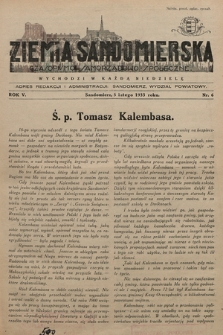 Ziemia Sandomierska : czasopismo samorządowo-społeczne. R. V, 1933, nr 6
