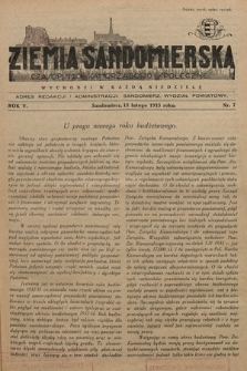 Ziemia Sandomierska : czasopismo samorządowo-społeczne. R. V, 1933, nr 7