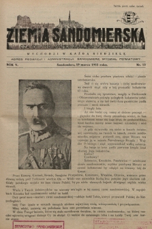 Ziemia Sandomierska : czasopismo samorządowo-społeczne. R. V, 1933, nr 12
