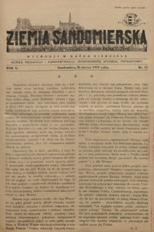 Ziemia Sandomierska : czasopismo samorządowo-społeczne. R. V, 1933, nr 13