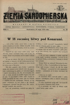 Ziemia Sandomierska : czasopismo samorządowo-społeczne. R. V, 1933, nr 22