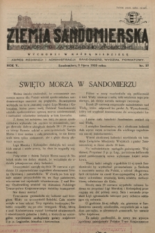 Ziemia Sandomierska : czasopismo samorządowo-społeczne. R. V, 1933, nr 27