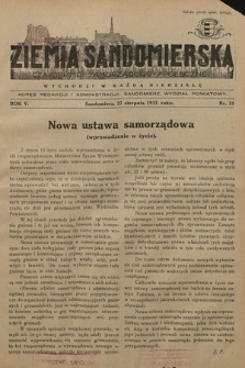 Ziemia Sandomierska : czasopismo samorządowo-społeczne. R. V, 1933, nr 35