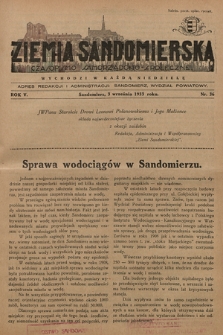 Ziemia Sandomierska : czasopismo samorządowo-społeczne. R. V, 1933, nr 36