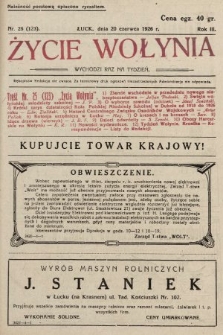 Życie Wołynia : czasopismo bezpartyjne, myśli i czynowi polskiemu na Wołyniu poświęcone. 1926, nr 25