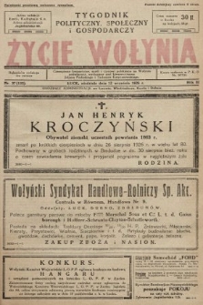 Życie Wołynia : czasopismo bezpartyjne, myśli i czynowi polskiemu na Wołyniu poświęcone. 1926, nr 37
