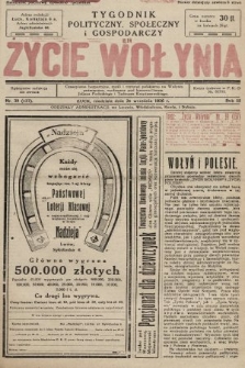 Życie Wołynia : czasopismo bezpartyjne, myśli i czynowi polskiemu na Wołyniu poświęcone. 1926, nr 39