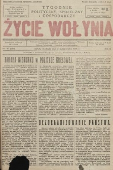 Życie Wołynia : czasopismo bezpartyjne, myśli i czynowi polskiemu na Wołyniu poświęcone. 1926, nr 40