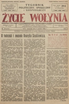 Życie Wołynia : czasopismo bezpartyjne, myśli i czynowi polskiemu na Wołyniu poświęcone. 1926, nr 49