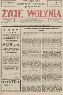 Życie Wołynia : czasopismo bezpartyjne, myśli i czynowi polskiemu na Wołyniu poświęcone. 1927, nr 13