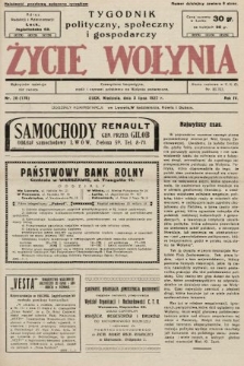 Życie Wołynia : czasopismo bezpartyjne, myśli i czynowi polskiemu na Wołyniu poświęcone. 1927, nr 26