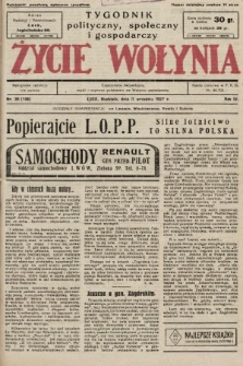 Życie Wołynia : czasopismo bezpartyjne, myśli i czynowi polskiemu na Wołyniu poświęcone. 1927, nr 36