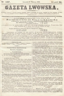 Gazeta Lwowska. 1852, nr 137