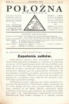 Położna : organ Stowarzyszenia Zawodowego Położnych. 1933, nr 6