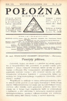 Położna : organ Stowarzyszenia Zawodowego Położnych Małopolski. 1935, nr 9-10