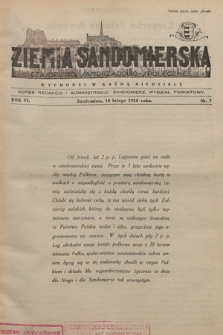 Ziemia Sandomierska : czasopismo samorządowo-społeczne. R. VI, 1934, nr 7