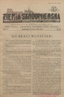 Ziemia Sandomierska : czasopismo samorządowo-społeczne. R. VI, 1934, nr 10